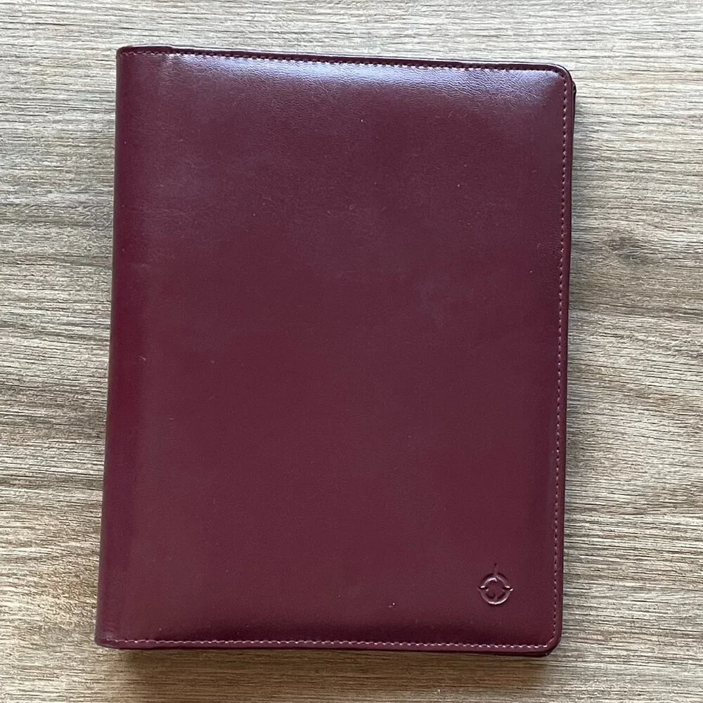 Franklin Covey Burgundy Smooth Leather Planner/Notebook Cover 7
